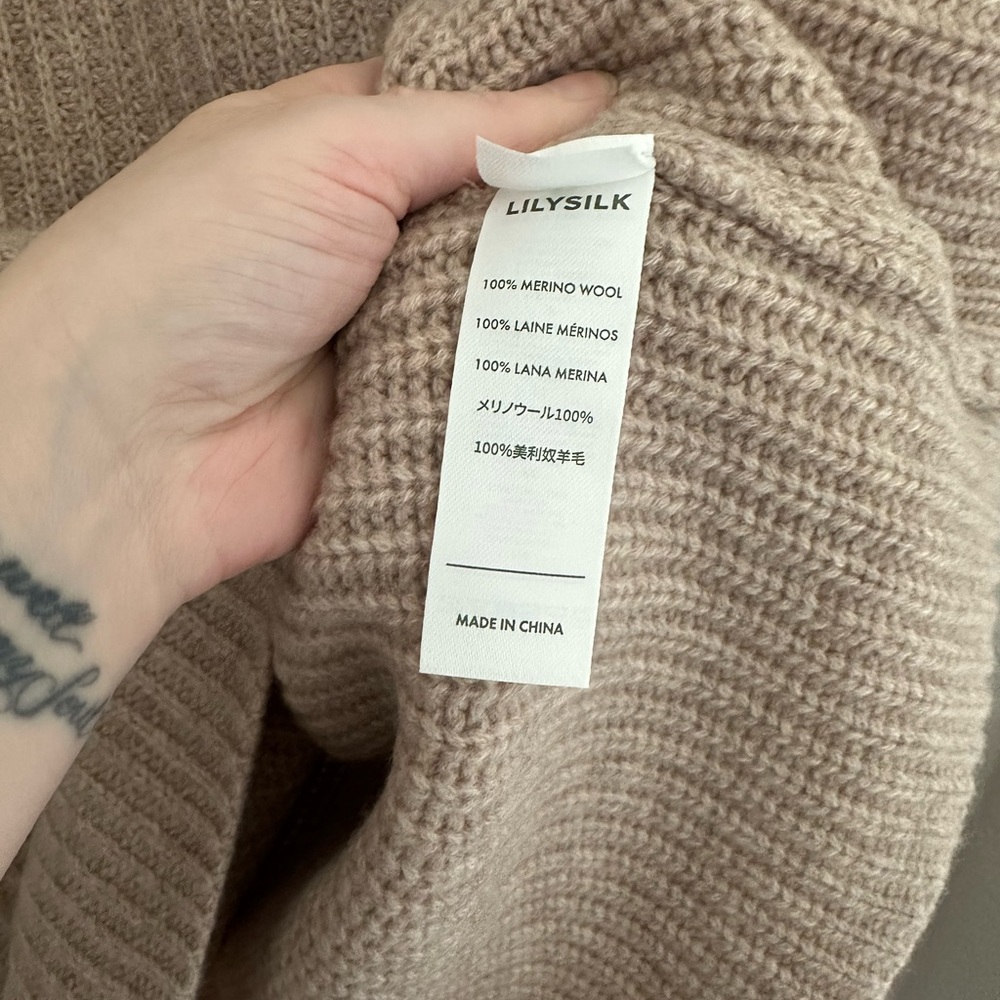 Lilysilk Oversized Merino Wool Sweate - Picture 6 of 12